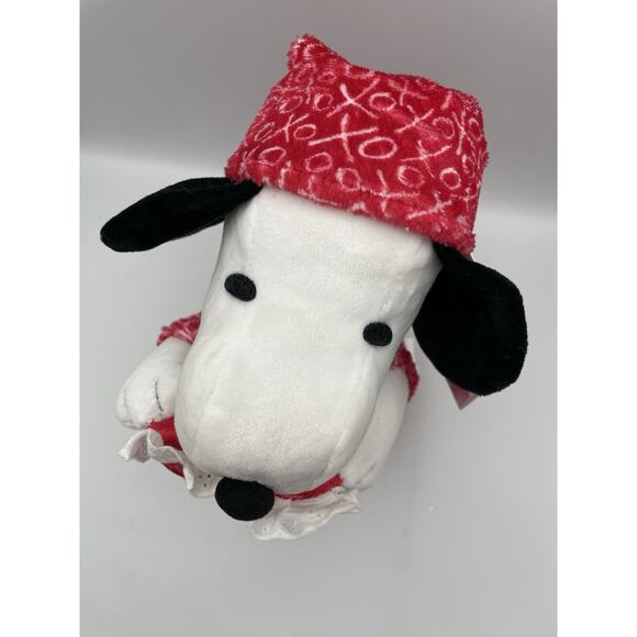 Snoopy Valentine Greeter NEW 2025 Hearts Pajamas 11" Plush Peanuts Waddler - Picture 12 of 13